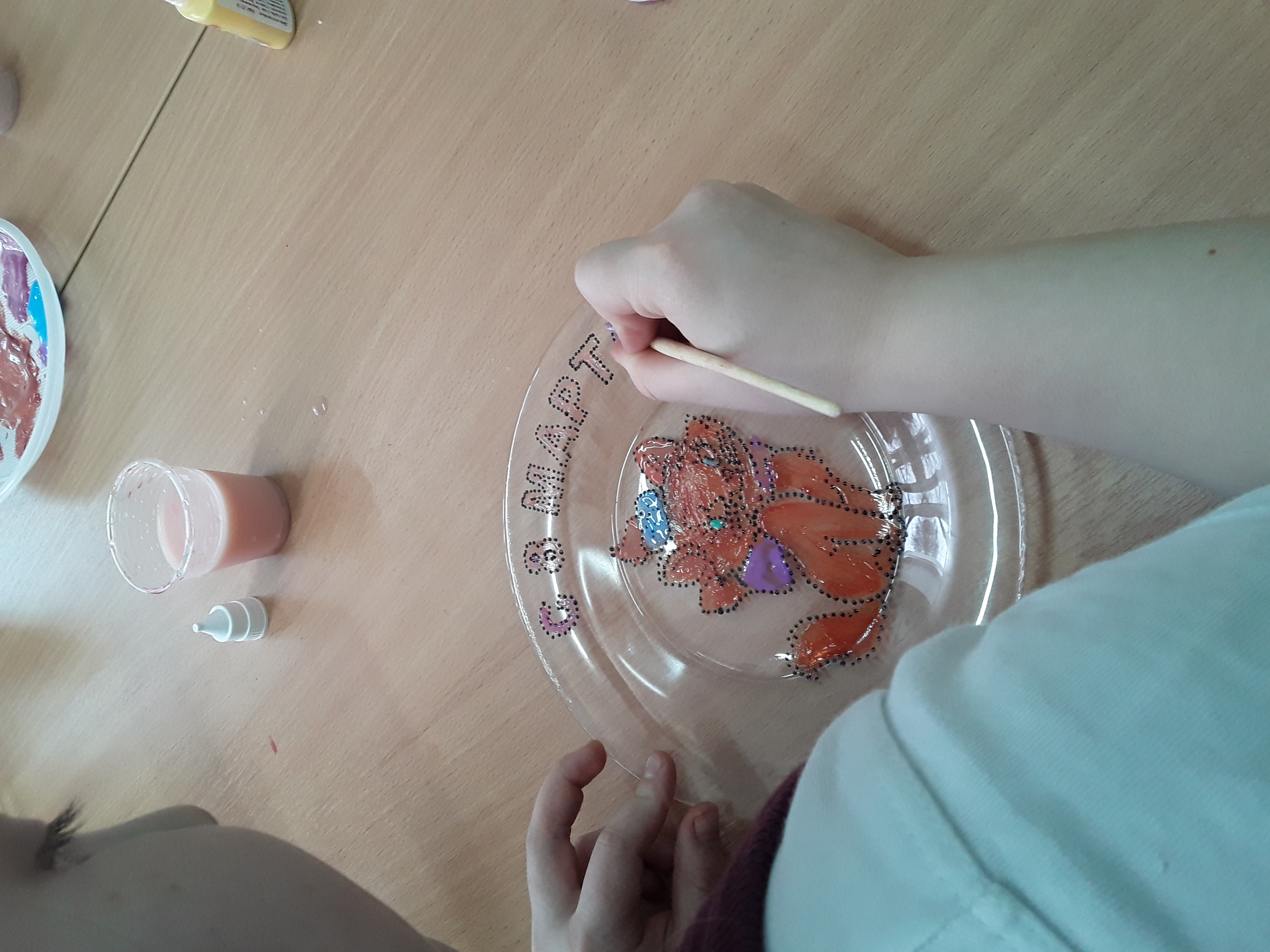 Выездной мастер-класс в школу: Витражная роспись